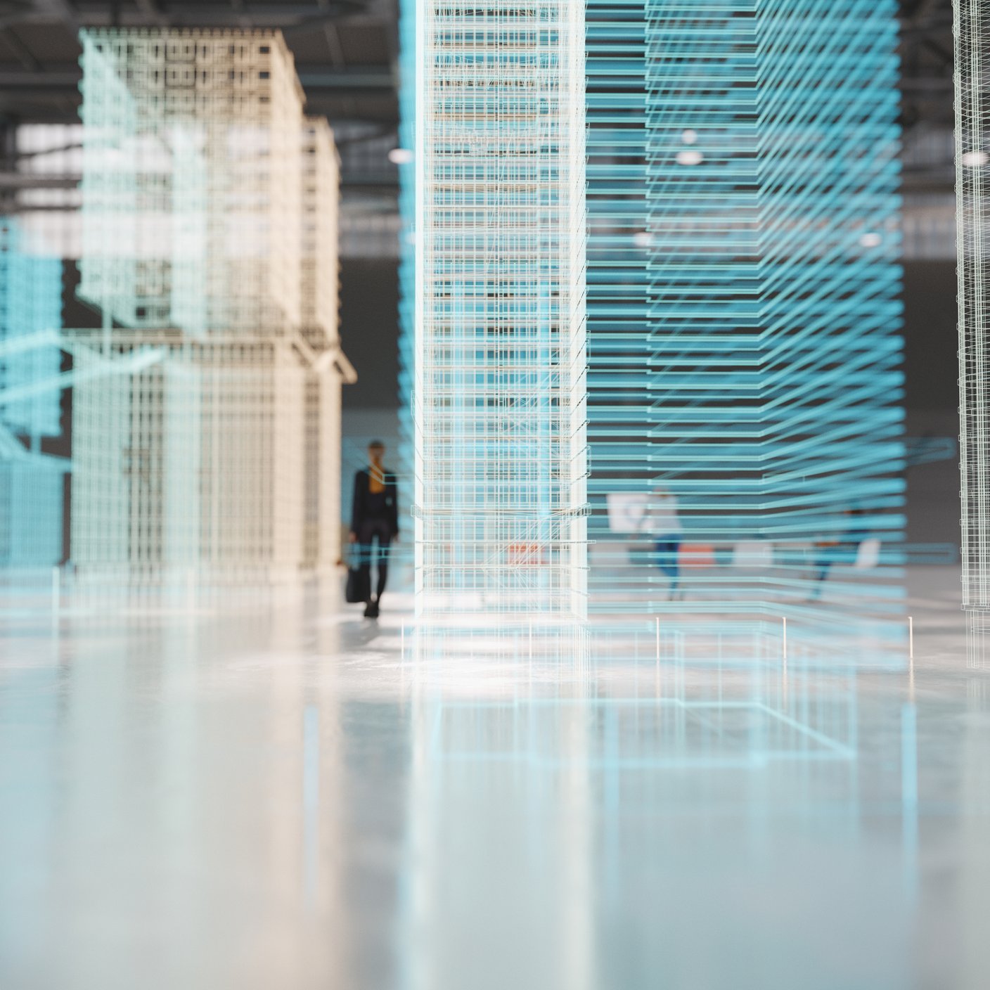 New city buildings simulation with augmented reality software