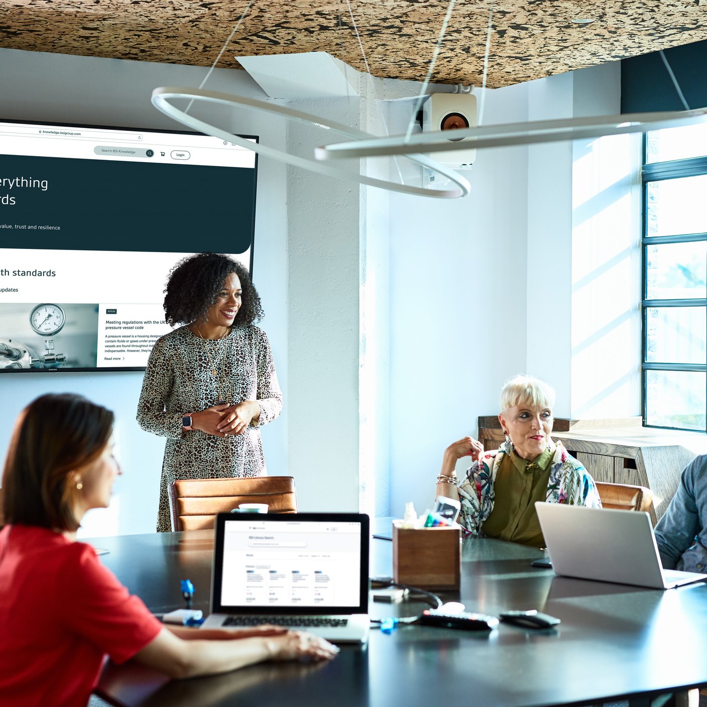 team discussing during  a meeting