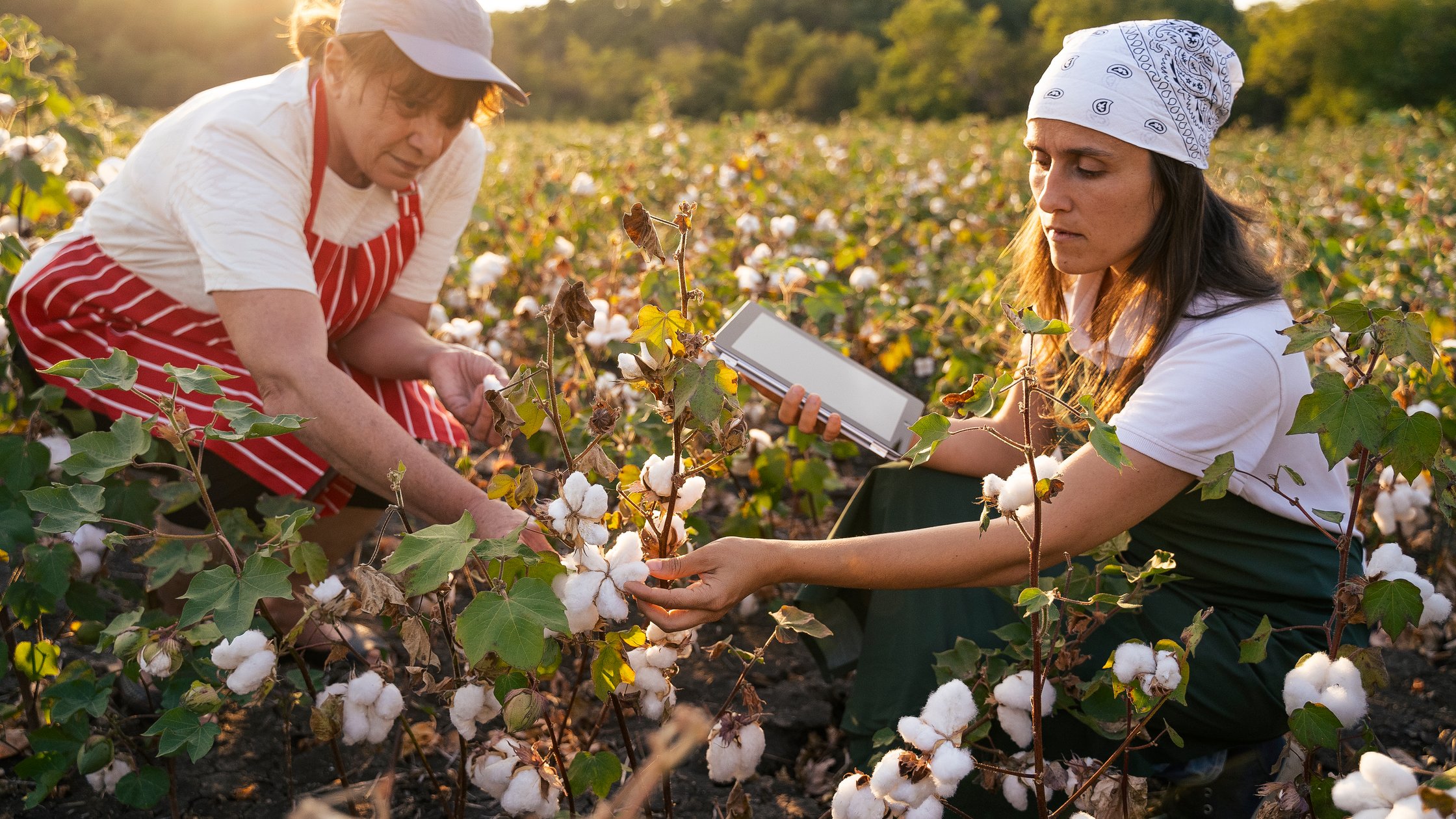 Quality control of the cotton plant crop.